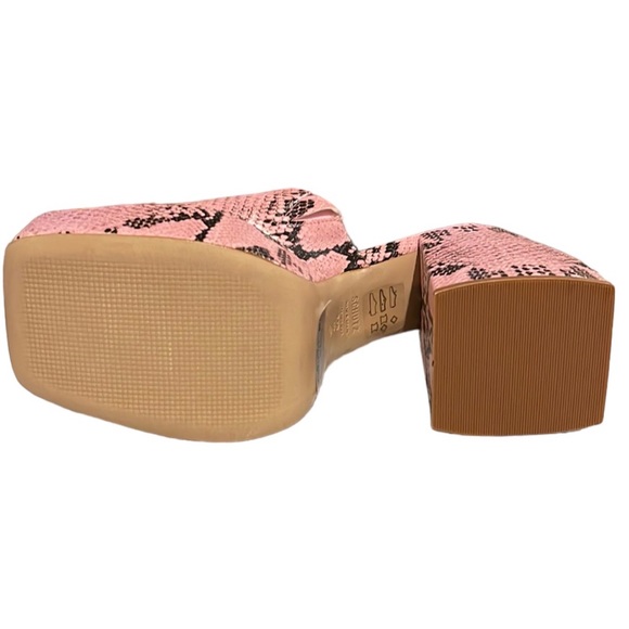 SCHUTZ Aretha Snake-Embossed Platform Sandals 7.5 - Picture 6 of 13